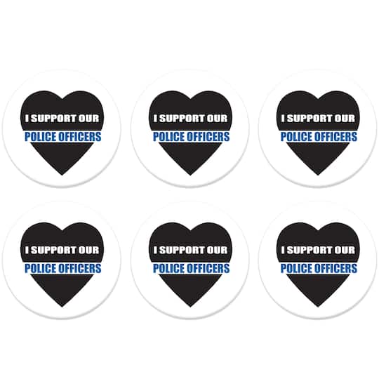 Beistle 2" I Support Our Police Officers Buttons, 6ct.